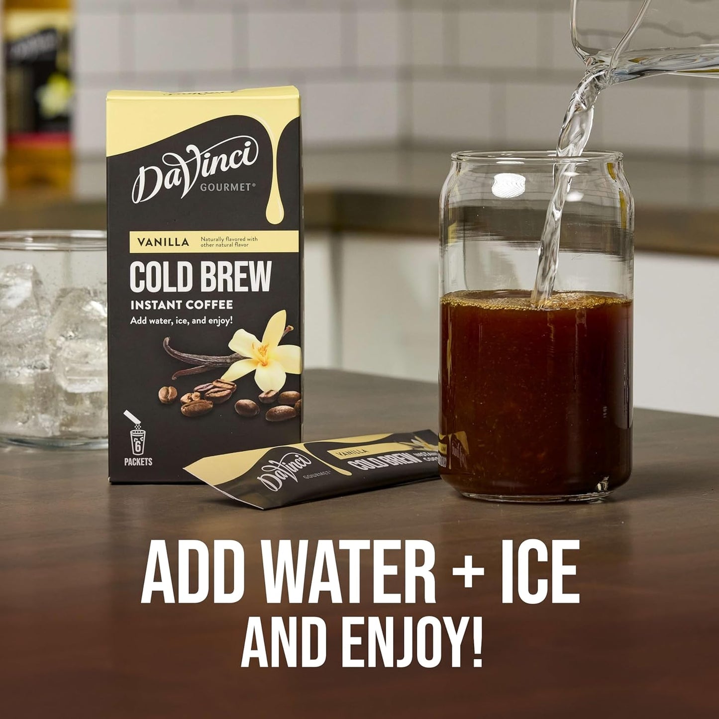 DaVinci Gourmet Vanilla Cold Brew Stick Pack, 90.0 GRM (Pack of 1)