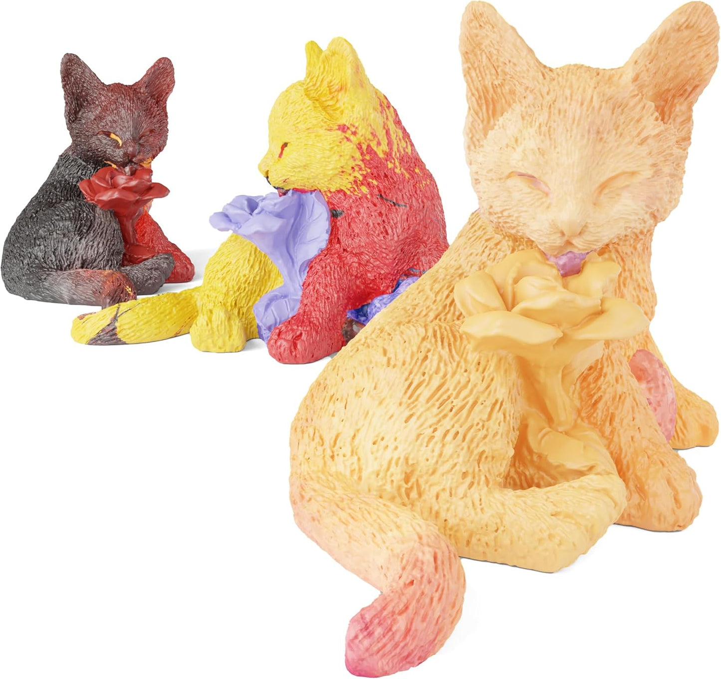 Rose Cat Candle Animal Resin Casting Soap Making Molds Silicone for Home Decorate 3D Clay Mold