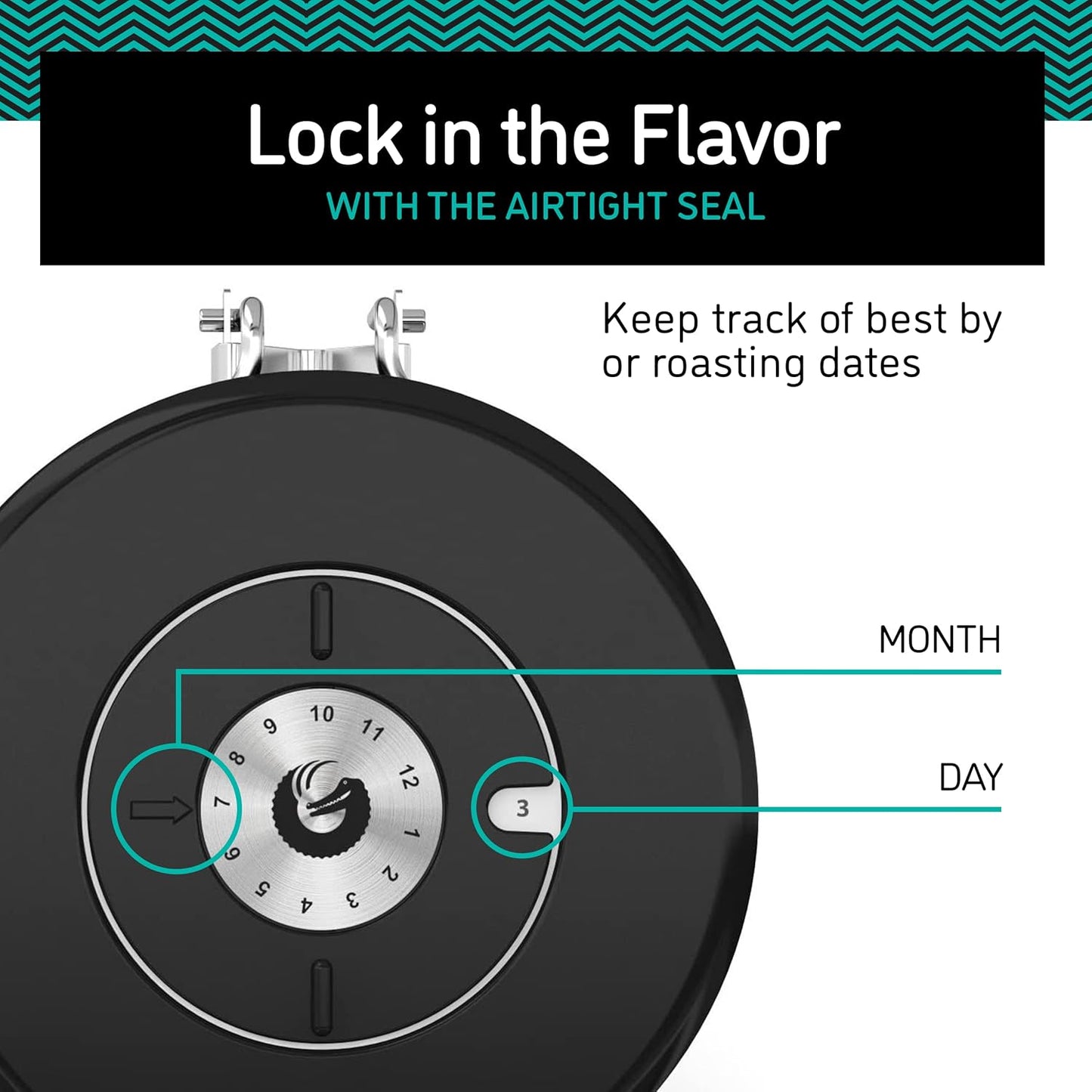 Coffee Gator Coffee Storage - 11oz Small Stainless Steel Tea and Sugar Containers - Stainless Steel Canisters with Date-Tracker, CO2 Valve for Freshness & Scoop - Silver