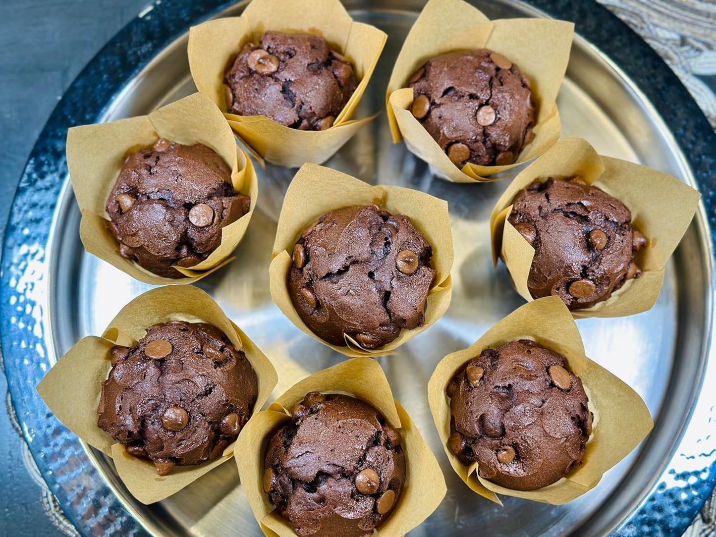 Molibake Chocolate Muffin Mix - Pack of 1 – Premium Chocolate Muffins Baking Mix with Cocoa Powder and Real Chips for Home Oven and Maker – 14 oz – Easy-to-Use Mix for Fluffy, Bakery-Style Homemade