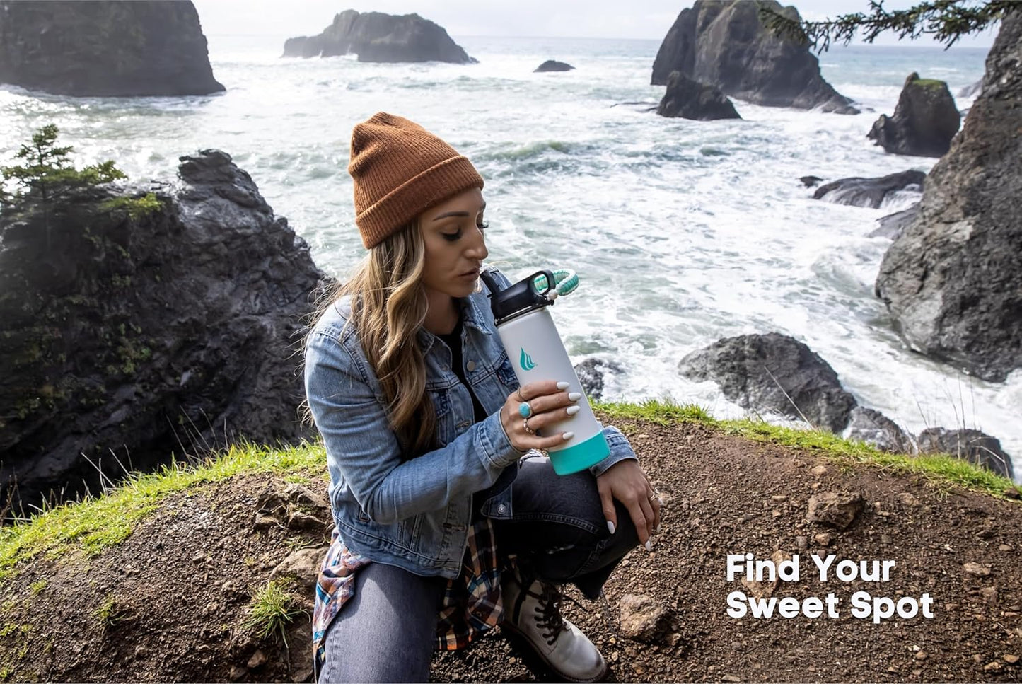 HYDRO CELL Stainless Steel Insulated Water Bottle with Straw - for Cold & Hot Drinks - Metal Vacuum Flask with Screw Cap and Modern Leakproof Sport Thermos for Adults (White 18oz)