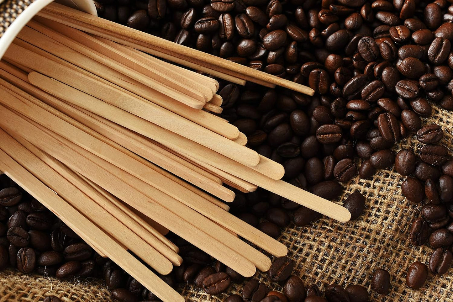 Makerstep Birch Wood Coffee Stirrers, 7 Inch Coffee Stir Sticks (1000 Pack) Eco-friendly, Sturdy Wooden Sticks. Splinter Free, Round End. Great For Your Coffee Nook