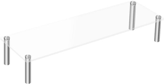 Acrylic Riser, Display Stand Clear Shelf for Cupcake Food Desserts Holder Cosmetic Products Tabletop Use and More (Small)