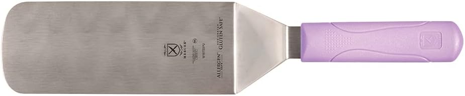 Mercer Culinary Millennia Turner/Spatula, 8 Inch x 3 Inch Blade, Purple Handle