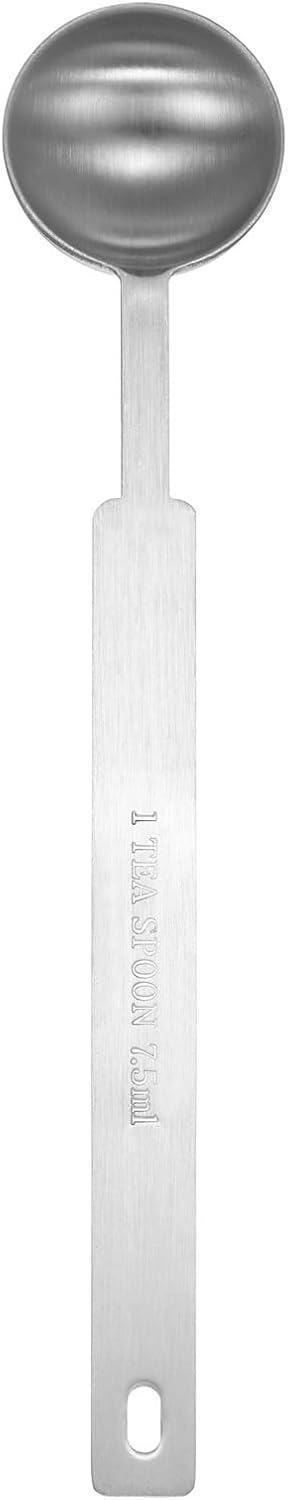 HARFINGTON Single Measuring Spoon 1.5tsp (1/2tbsp, 7.5ml) Teaspoon/Tablespoon 430 Stainless Steel Single Tiny Square Bowl Measuring Spoon Long Handle Measure Scoop