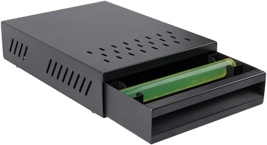 Espresso Knock Box Drawer Large Coffee Grounds Container Stainless Steel Coffee Knock Box Espresso Accessories Espresso Puck Knock Box Espresso Dump Bin Coffee Bar Accessories (BLACK)