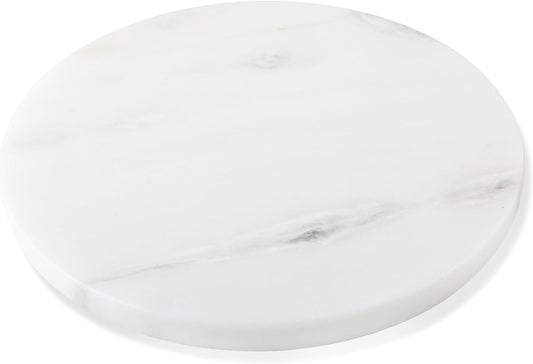 Koville African Natural Marble Cutting Board for Kitchen, 11inch Round Hand Crafted Marble Slab for Cheese, Charcuterie, Pastry Board - Wedding Gift, House Warming Gift(Namib Fantasy)