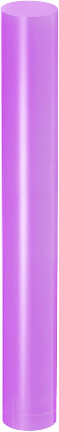 HARFINGTON Acrylic Clay Roller 8 Inch x 1 Inch Solid Non-Stick Plastic Round Tube Roller Polymer Clay Rod Fondant Rolling Pin for Shaping, Sculpting, Modeling DIY Crafts, Purple