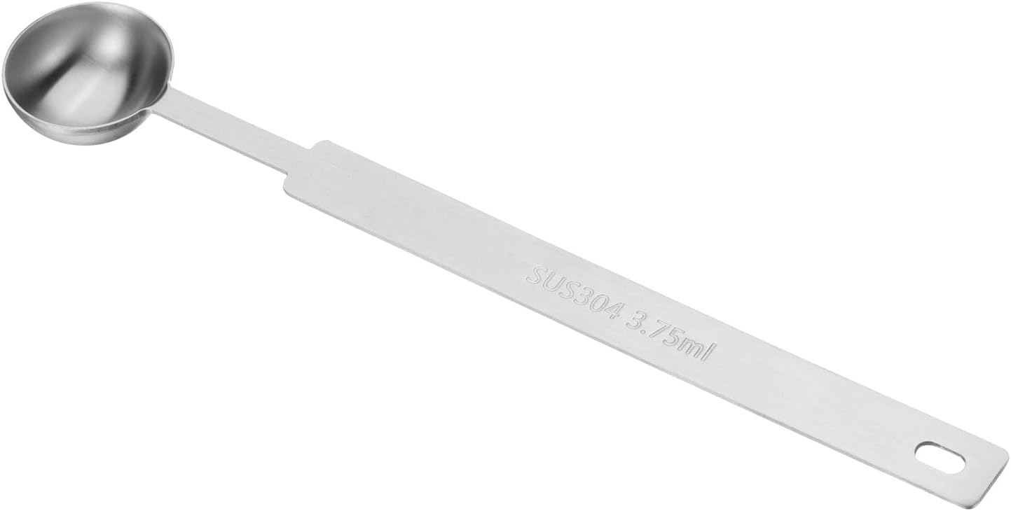 HARFINGTON Single Measuring Spoon 3/4tsp (1/4tbsp, 3.75ml) Teaspoon/Tablespoon 430 Stainless Steel Single Tiny Square Bowl Measuring Spoon Long Handle Measure Scoop