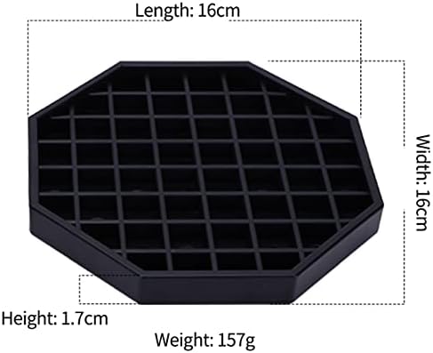 Drip Trays 6" Coffee Countertop Octagon Drip Tray Black Plastic Coffee Drip Tray With Honeycomb Grid, Pack of 2 (2 Pcs 6")