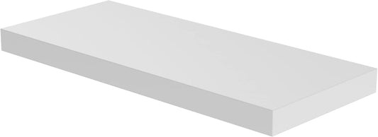 Floating Shelf, Set of 1 Wall Shelf, 24 in W x 12.75 in D x 2 in H Wooden Floating Wall Shelf with Invisible Brackets for Living Room/Bedroom/Bathroom/Kitchen Storage and Decor, White