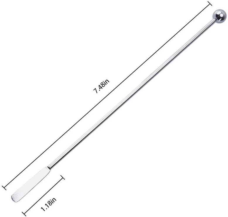 5 pcs Stainless Steel Coffee Beverage Stir Sticks Cocktail Stirrers Drink Swizzle Stick 7.4" Swizzle Stick Picks Tools