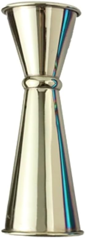 2-Piece Dual-Sided Bartending Jigger Set - 1oz & 2oz Measured Markings, 304 Stainless Steel, Food-Grade Cocktail Measuring Tool for Professional & Home Bars (Gold)