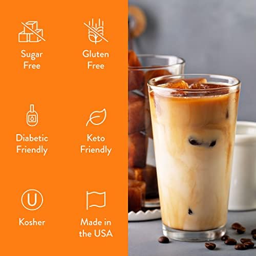 Jordan's Skinny Syrups Sugar Free Coffee Syrup, Caramel Flavor Drink Mix, Zero Calorie Flavoring for Chai Latte, Protein Shake, Food & More, Gluten Free, Keto Friendly, 25.4 Fl Oz, 6 Pack