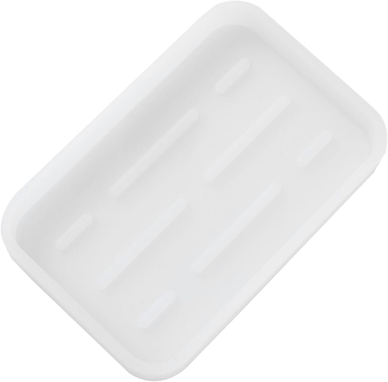 Silicone Kitchen Sink Organizer Tray for Multiple Usage,Easy Clean Sponges Holder for Kitchen Bathroom Counter or Sink,Dish Soap Dispenser,Scrubber,Bottle,Cup Ttanslucent 4.9”x 3.2”