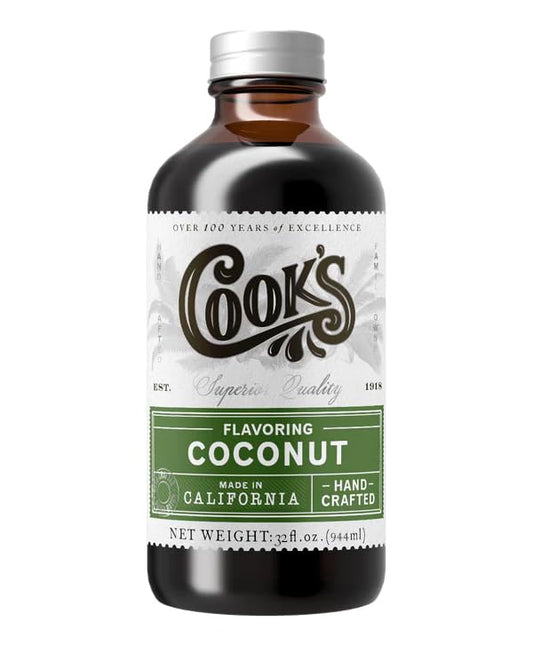 Cook's, Coconut Flavoring for Cakes, Cookies, Pastries, Ice Creams, Smoothies, 32 oz