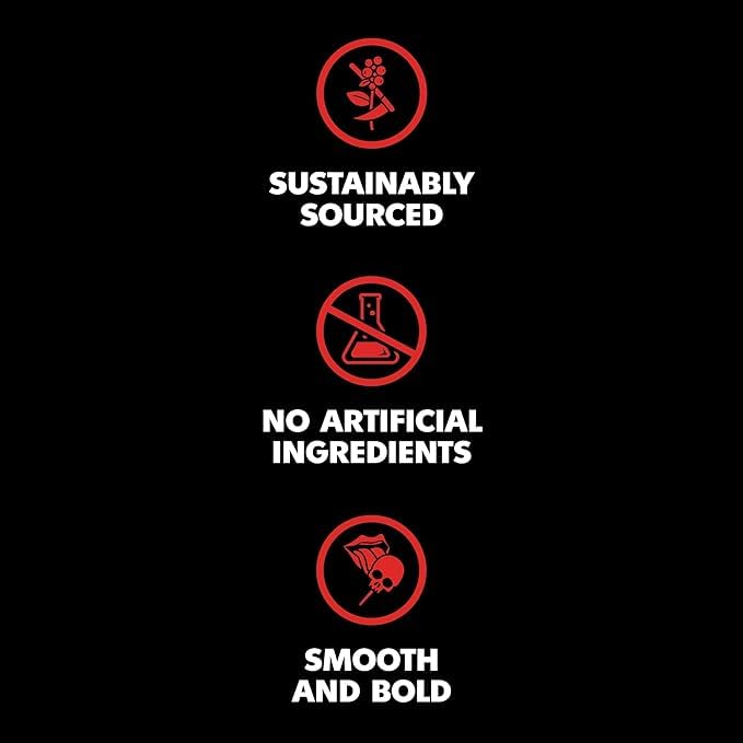 Death Wish Coffee, Organic and Fair Trade, Light Roast Ground Coffee, 16oz