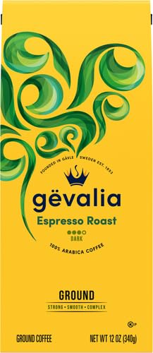 Gevalia Espresso Dark Roast Ground Coffee (12 oz Bag) (Pack of 5)
