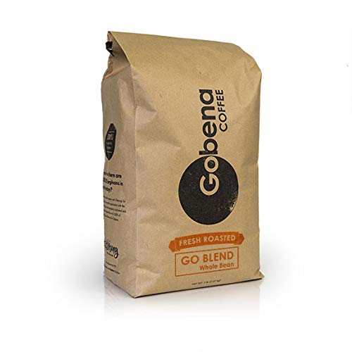 5lb Go-Blend Whole Bean Fresh Roasted Coffee, Dark Roast, 100% Arabica Specialty Coffee, 80 ounces, 5 pounds, Bulk Coffee