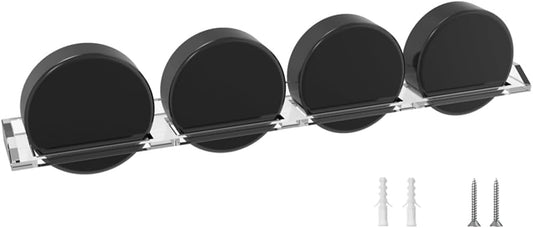 Clear Hockey Pucks Wall Display for 4 Pucks, Premium Acrylic Showcase for Autographed Souvenir Memorabilia