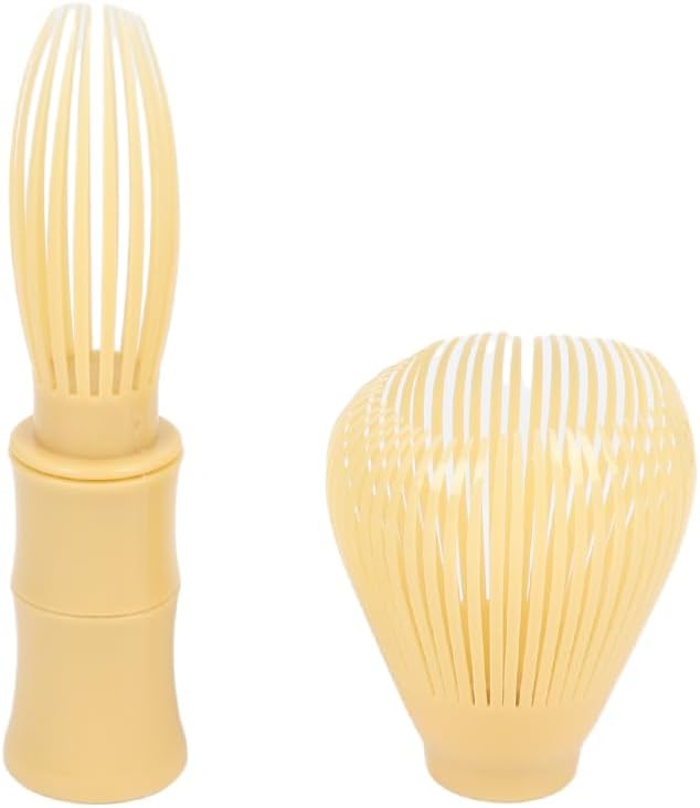 Traditional Matcha Whisk Reusable PP Resin Matcha Whisk Chasen Dishwasher Safe Matcha Stirrer Matcha Green Tea Powder Preparation Prepare Japanese Matcha Tea (Yellow)