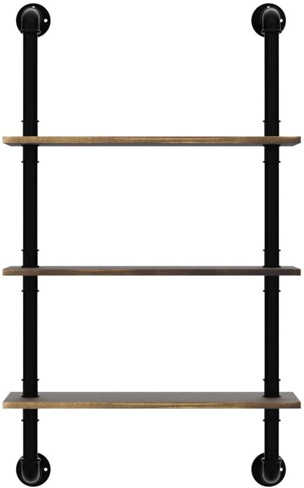 Industrial Pipe Shelving Bathroom Shelves Over Toilet 24 Inch,Rustic Wall Shelves,Industrial Floating Shelves for Wall Pipe Shelf Farmhouse Shelf for Kitchen
