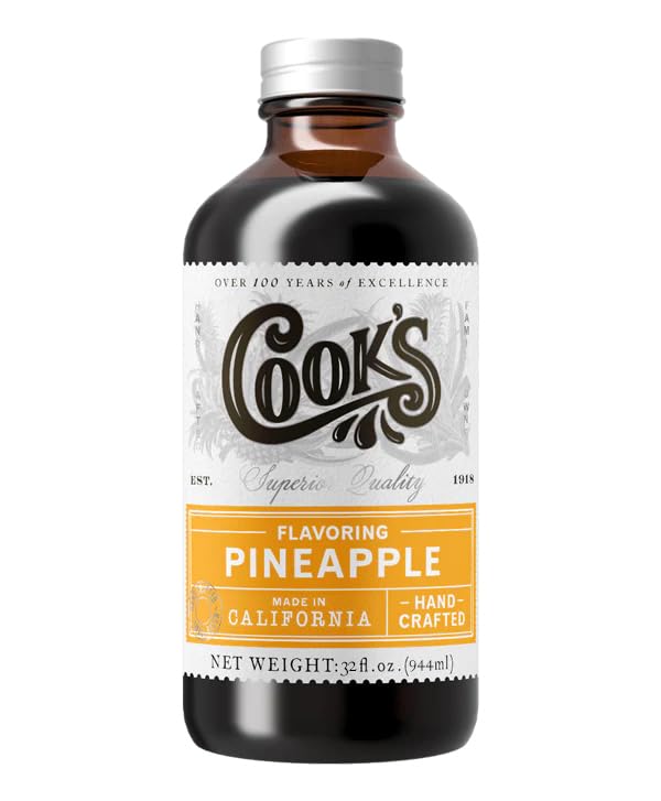 Cook's, Pineapple Flavoring for Baking, Candies, Cakes, Smoothies, Beverages, 32 oz