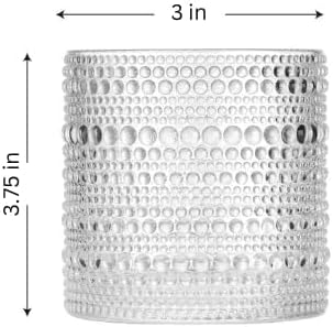 LEMONSODA Vintage Clear Hobnail Drinking Glasses (Lowball 10oz, Set of 32) [2223]