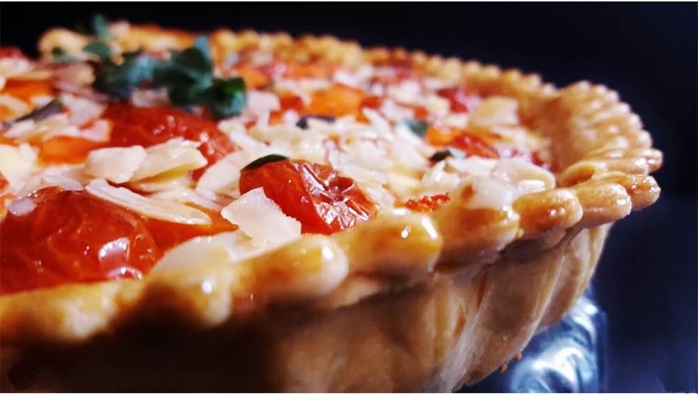 Tart Flan Pie Pan Nonstick Heavy Duty 10 Inch Quiche Cheese Molds With Removable Loose Bottom Fluted