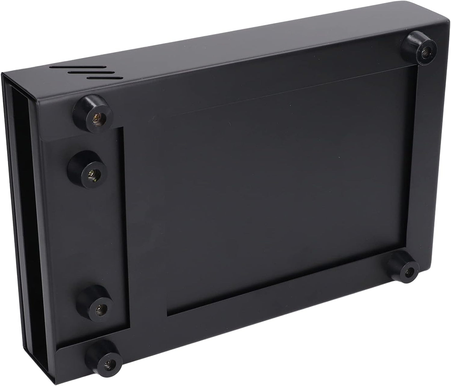 Coffee Knock Box, Stainless Steel Drawer Type Coffee Grind Container Coffee Knock Box Espresso Knocker Drawer Non Slip with Rubber Knock Stick for Cafes Home Kitchens Office (Black)