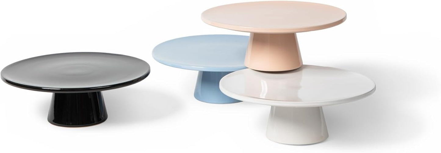 The Cake Stand -10 Inch Ceramic Pedestal Cake Stand with Gloss Finish - Modern Display for Cakes, Cupcakes, Cookies & More - Perfect for Weddings, Birthdays & Baby Showers (Rose)