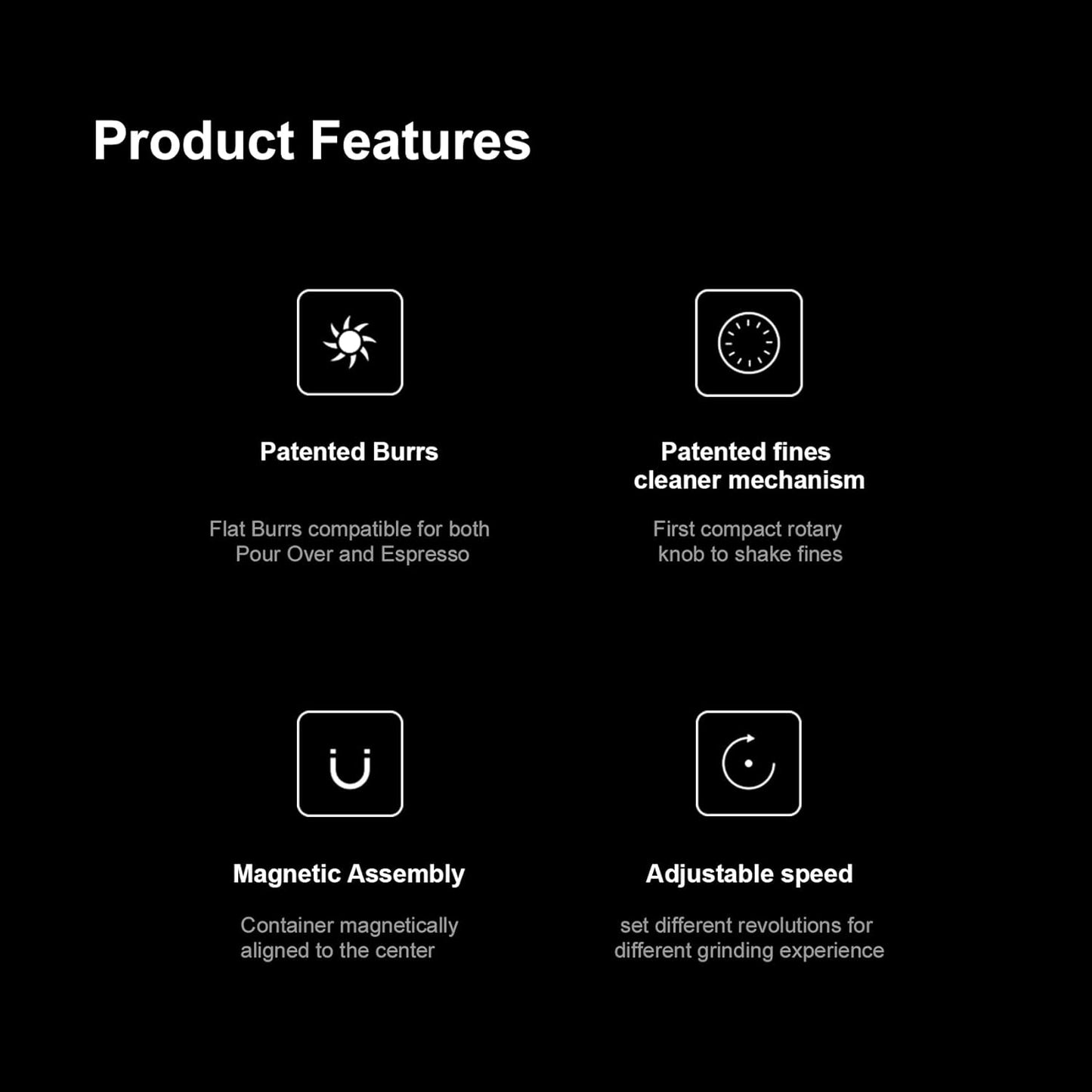 TIMEMORE Sculptor 064S Flat Burr Coffee Bean Grinder, Electric Espresso Grinder with Stepless Coarseness Adjustment, Suitable for Pour over, French Press, Cold Brew - Black