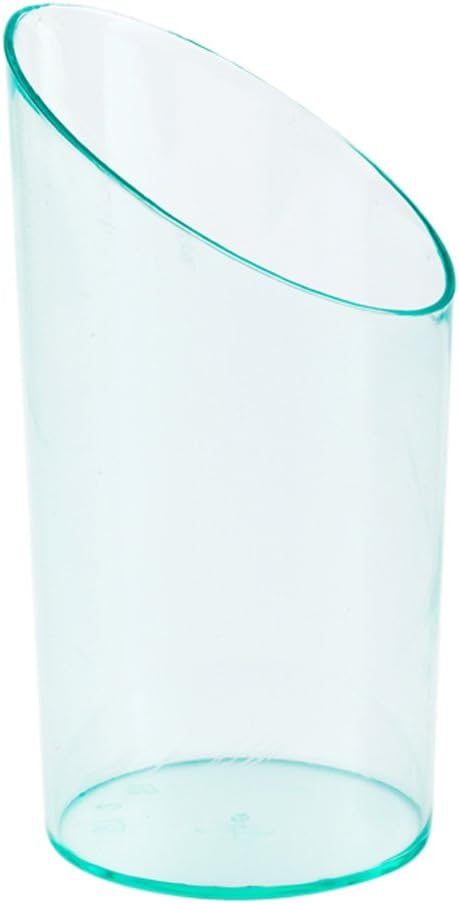 Restaurantware 3 Ounce Shot Glasses 100 Round Incline Cups - With Seagreen Finish Disposable Plastic Shot Glasses For Serving Samples At Wedding Banquets And Catered Events