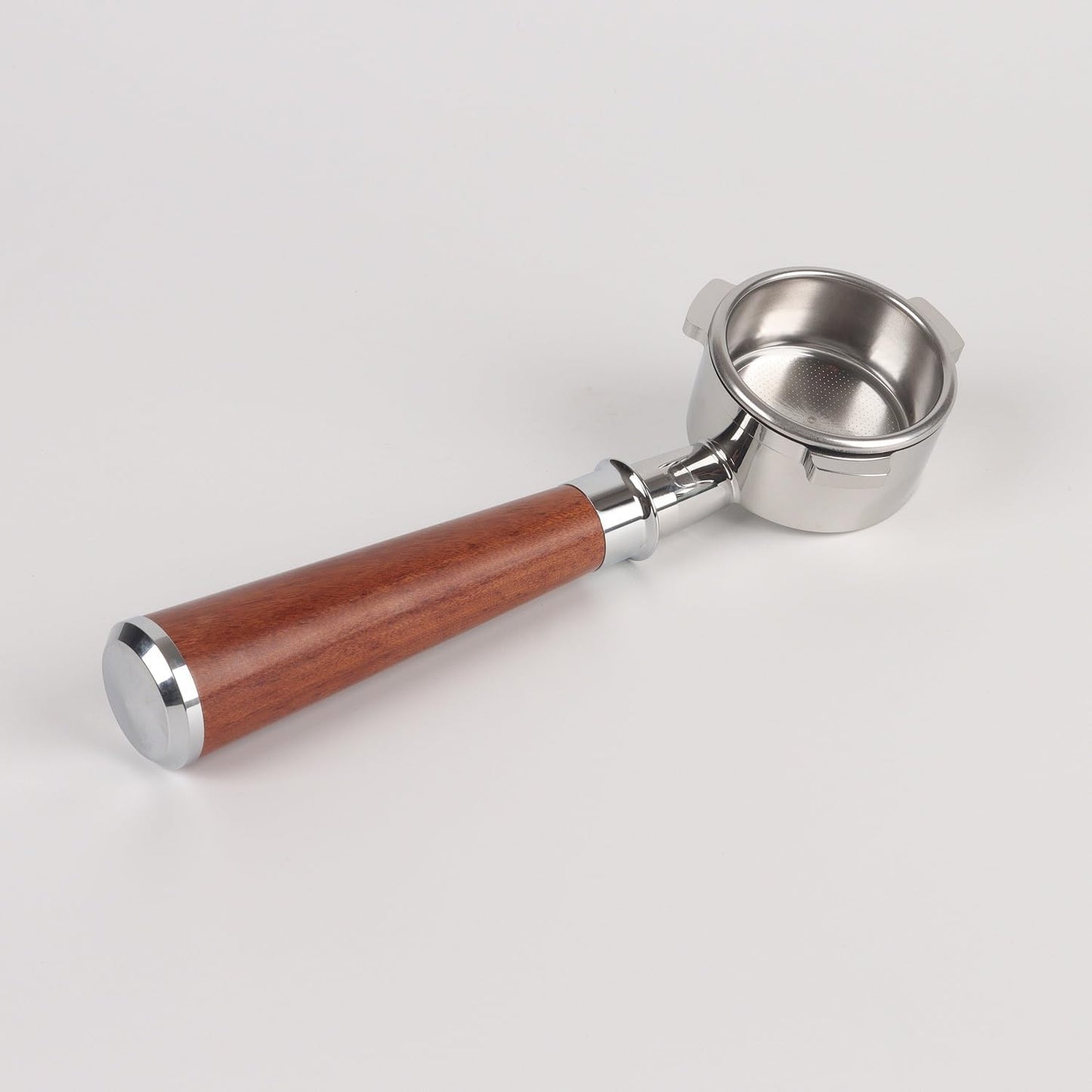 Bottomless Portafilter 54mm Compatible for Breville Barista Express, Pro, Touch, and Impress | Wooden Handle