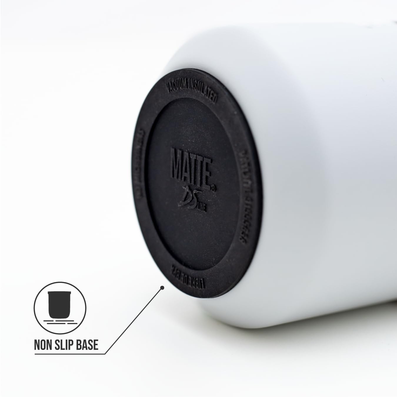 Matte 6.5 oz Yerba Mate Gourd and Bombilla Set - Includes DS Pro Box - BPA Free Yerba Mate Set Kit with Mate Straw, Elegant Design, Non-Slip Base (White)