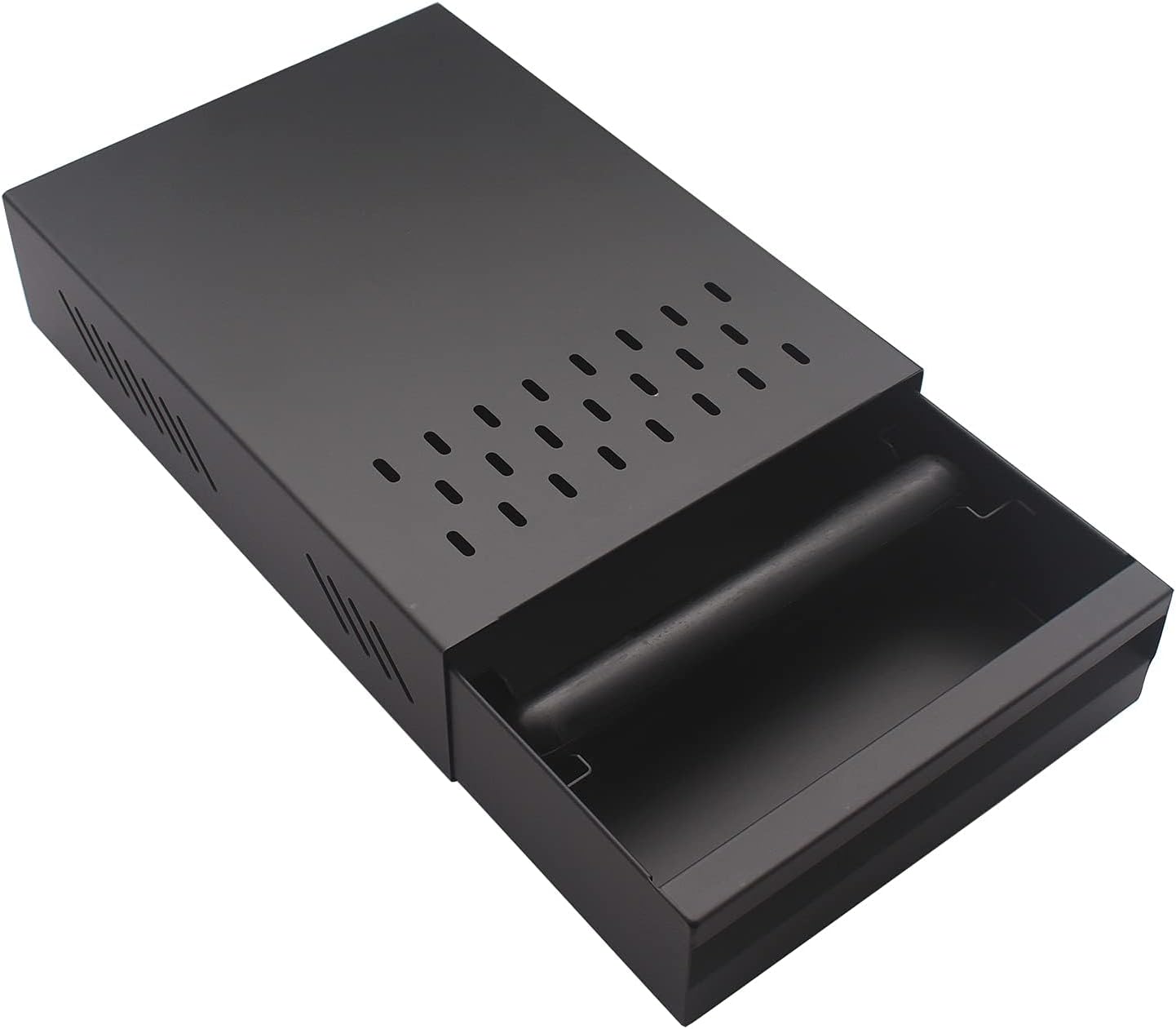 Espresso Knock Box Drawer, 2.5L Capacity Stainless Steel Detachable Coffee Ground Knock Container, For Home, Office, Restaurant and Coffee Shop (Black)