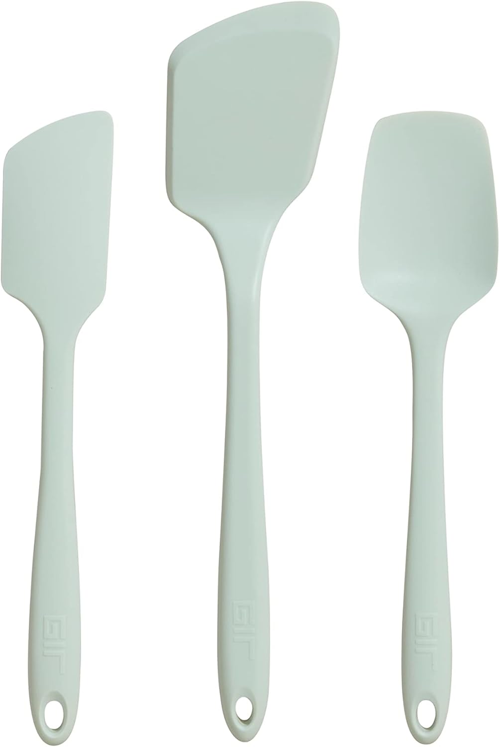 GIR: Get It Right 3 Piece Silicone Utensil Set - Spatula, Flip & Spoonula - Non-Stick - Heat Resistant - Dishwasher Safe - Kitchen Cooking Utensils - BPA & BPS Free - Mint Silicone Spatula Set