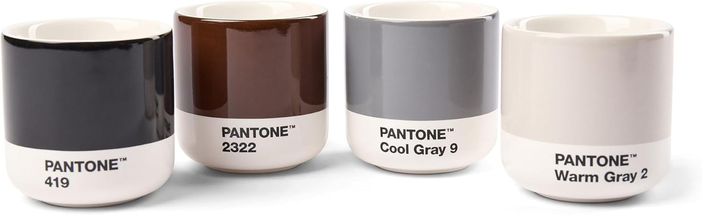 Copenhagen Design Pantone Macchiato Cup - Coffee, Latte, Macchiato Mug - 3.34oz/100ml, Warm Grey 2
