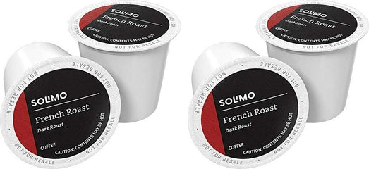 Amazon Brand - Solimo Dark Roast Coffee Pods, French Roast, Compatible with Keurig 2.0 K-Cup Brewers, 24 Count (Pack of 2)