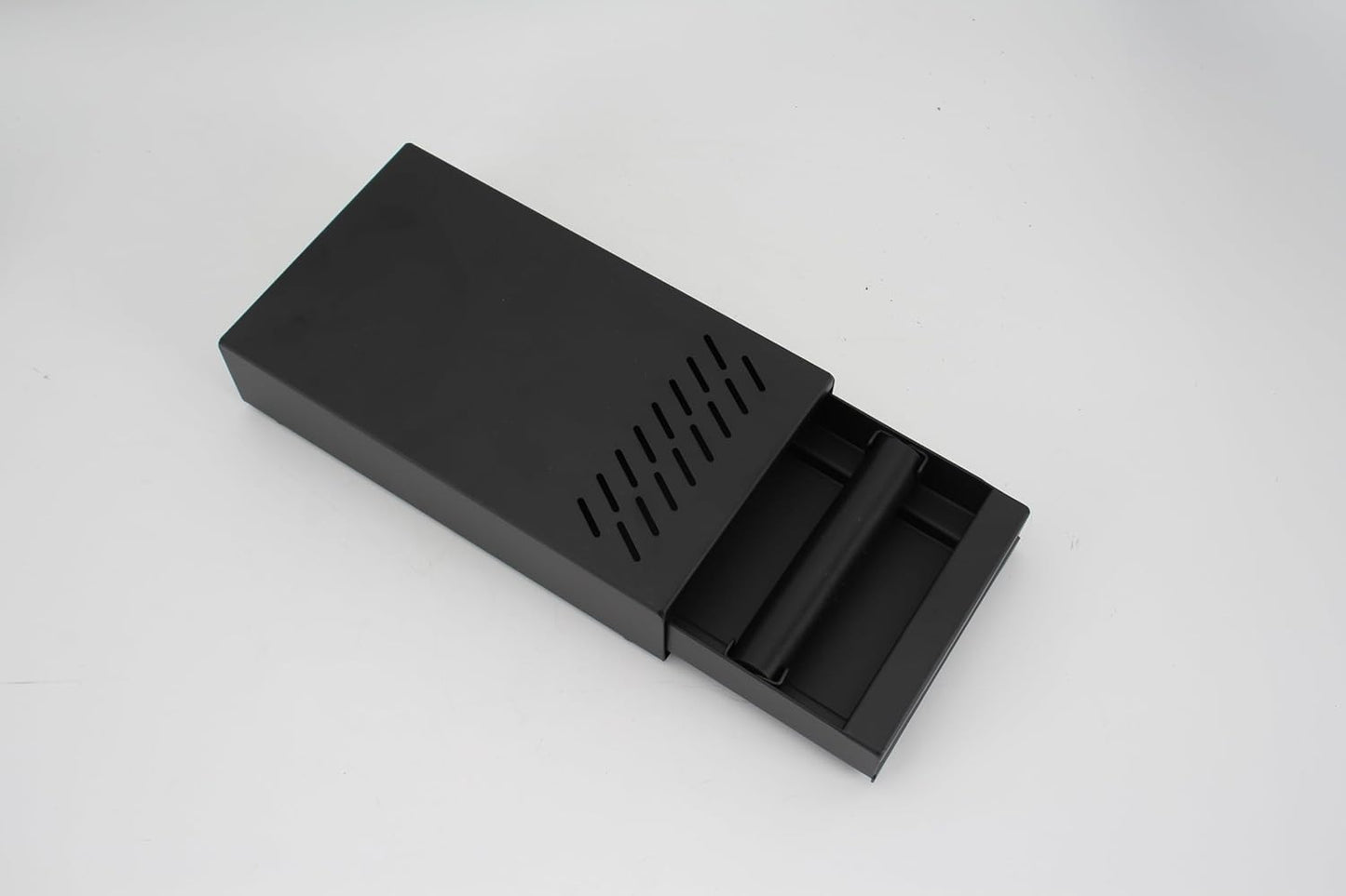 Espresso Knock Box Drawer, Stainless Steel Coffee Grounds Container with Removable Rubber Knock Bar and Non-slip Base, Mini 9.29 x 5.43 x 2.08 inches (Black)