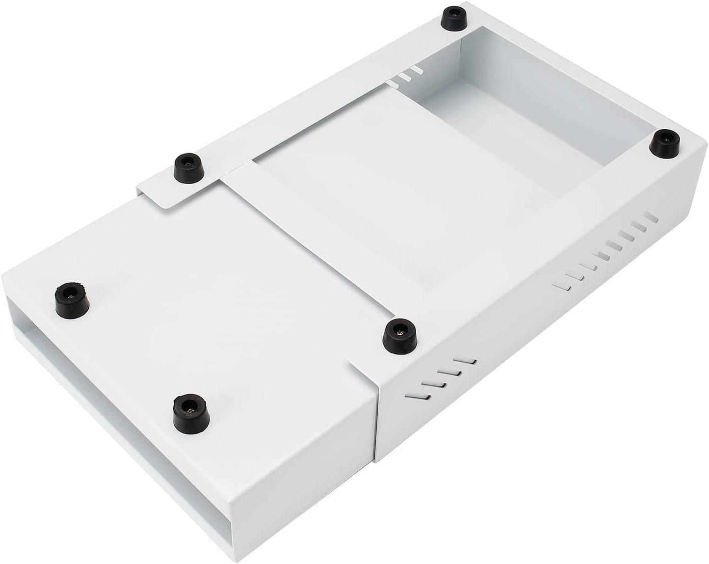 Espresso Knock Box Drawer, Stainless Steel High Bearing Capacity Coffee Knockbox For Home and Commercial Use, Middle Size 13.77 x 9.84 x 3.54 inch (White)