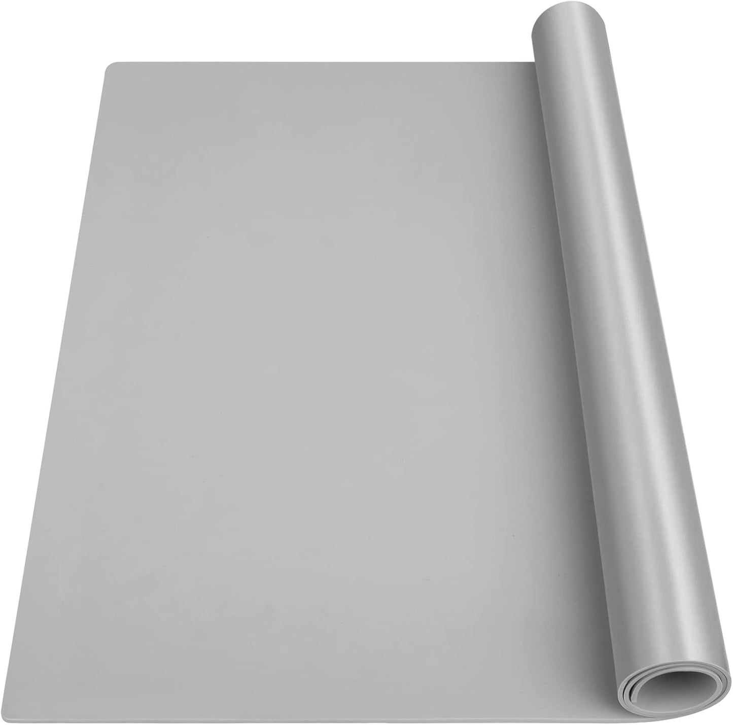 Silicone Mat Heat Resistant Mats for Countertop, Multipurpose Large Silicone Mats for Crafts Kitchen Workbench Size 36x24 inches Thick 2mm,Rolled Package,Grey