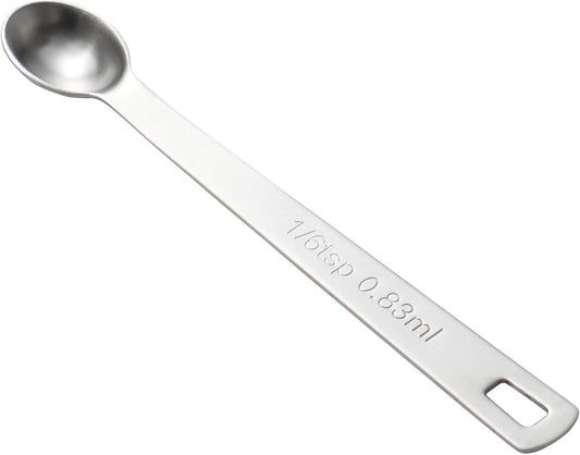 1PCS 1/6 Teaspoon(1/6tsp, 0.83ml) Single Tiny Measuring Spoon, Small Individual Stainless Steel Measure Spoons Only