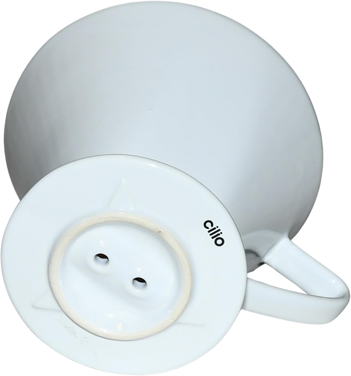 Cilio C105179 Porcelain Coffee Filter/Holder Pour-Over, 6/Large, White