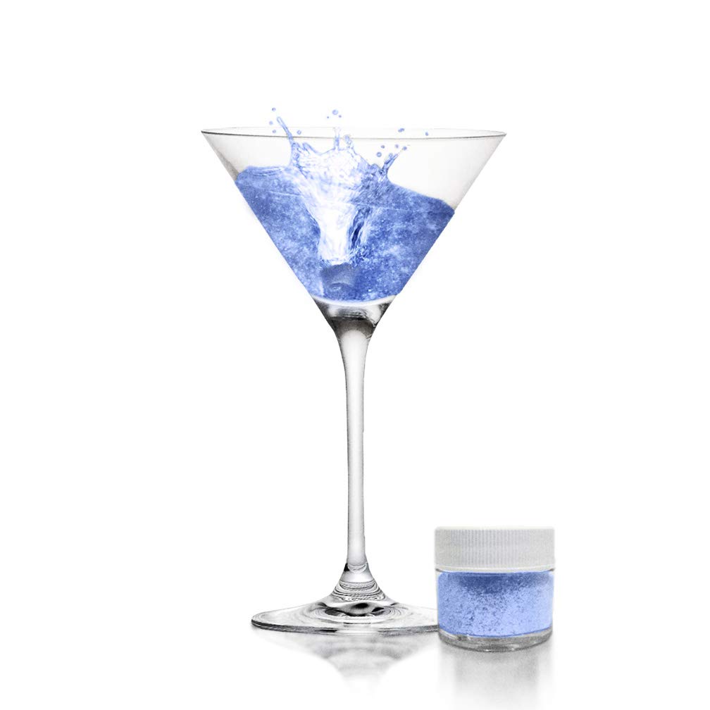 Sky Blue BREW GLITTER Edible Glitter For Drinks, Cocktails, Beer, Garnish Glitter & Beverages | KOSHER & HALAL Certified | 100% Edible & Food Grade | Vegan, Gluten, Nut Free (45g Shaker, Sky Blue)