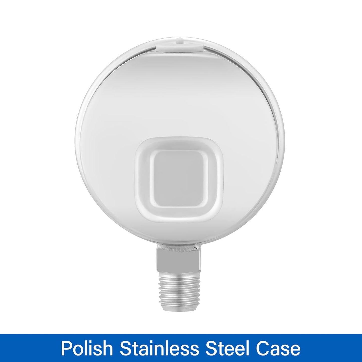 MEASUREMAN Fully Stainless Steel Hydraulic Glycerin Filled Pressure Gauge, 2-1/2" Dial Size,0-15000psi/bar,1/4" NPT Lower Mount