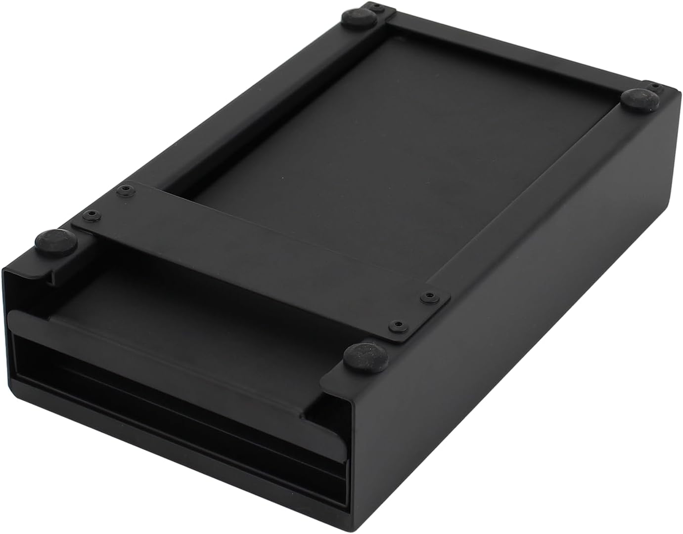 Espresso Knock Box Drawer, Stainless Steel Coffee Grounds Container with Removable Rubber Knock Bar and Non-slip Base, Mini 9.29 x 5.43 x 2.08 inches (Black)