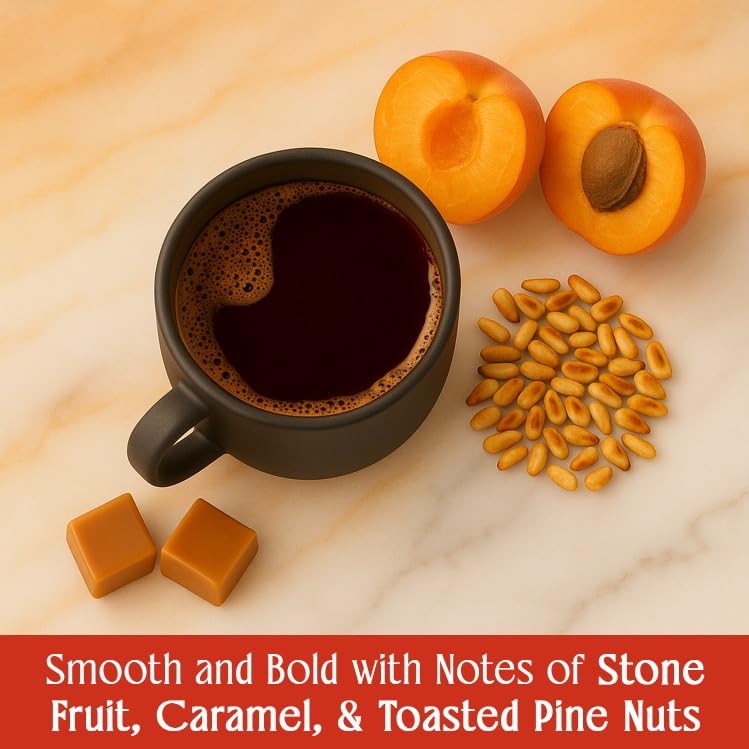 Ethiopia Yirgacheffe Ground Coffee, Medium-Light Roast Ground Coffee with Stone Fruit, Caramel & Toasted Pine Nuts, Specialty Coffee, Single Origin 12oz Bag, Perfect Flavored Ethiopian Coffee Gift