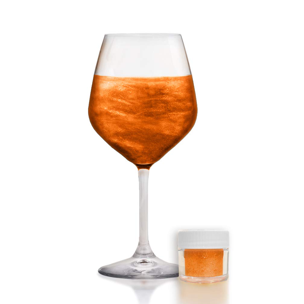 Orange BREW GLITTER Edible Glitter For Drinks, Cocktails, Beer, Garnish Glitter & Beverages | KOSHER & HALAL Certified | 100% Edible & Food Grade | Vegan, Gluten, Nut Free (45g Shaker, Orange)