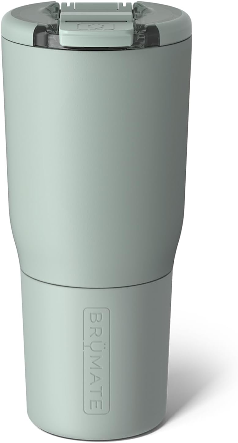 BrüMate Nav 25oz 100% Leak Proof Insulated Travel Tumbler with Magnetic BevLock™ Lid - Double Wall Cup-Holder Friendly Stainless Steel Mug (Sage)